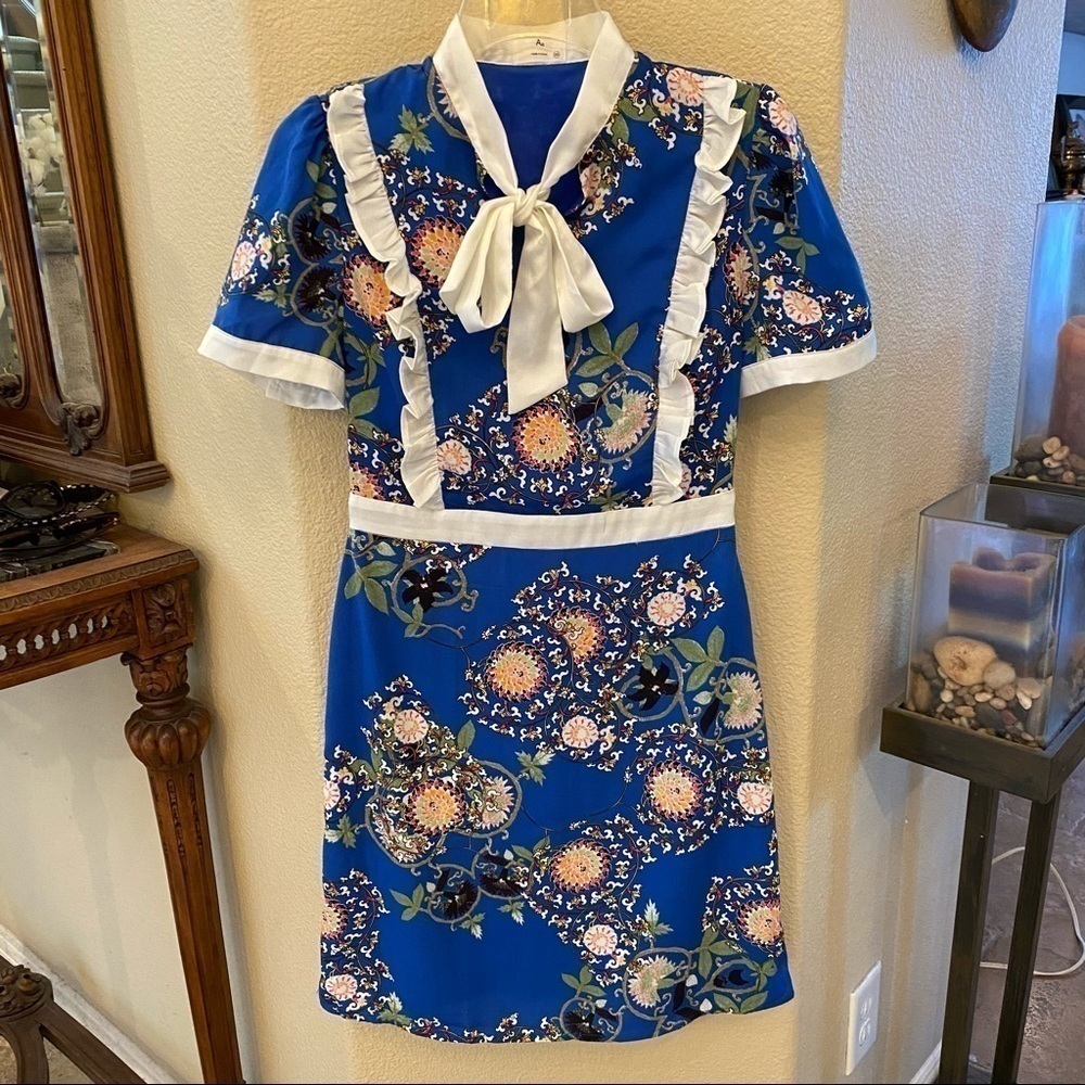 Aa Blue Floral Dress Size Small-Made in Korea